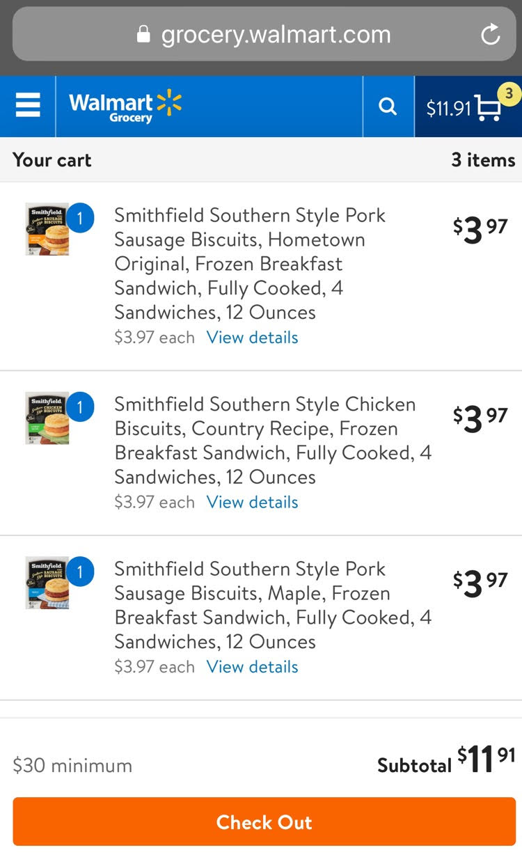 problem with walmart online order