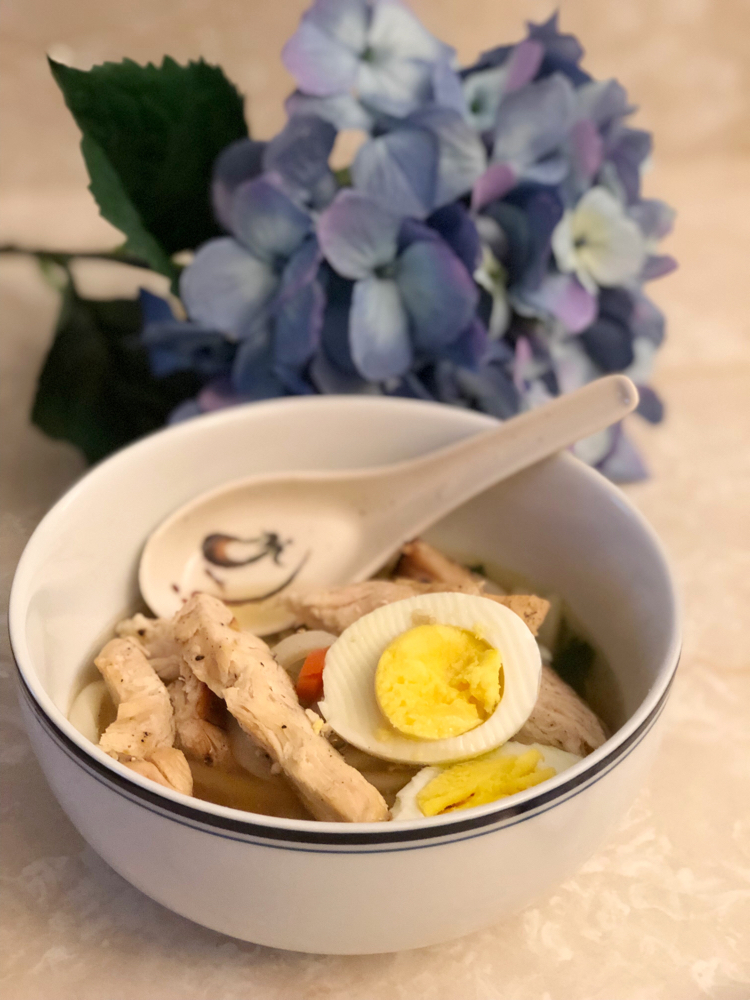 I love this easy and delicious recipe for chicken udon soup