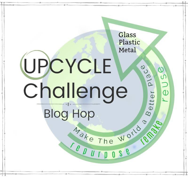 Upcycle challenge blog hop - create something new from a used glass, metal or plastic item