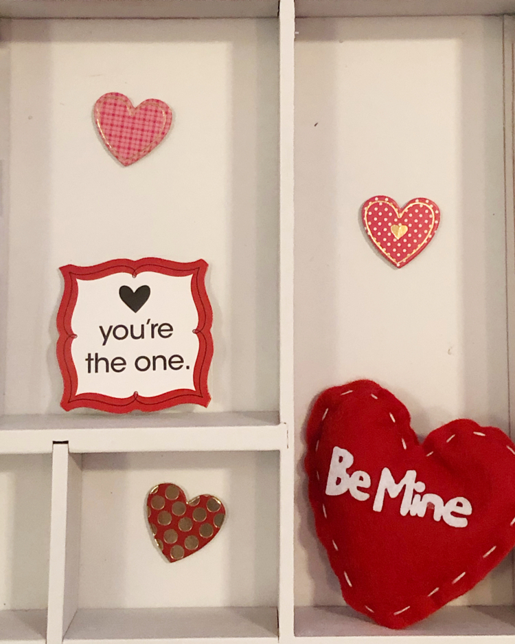 Valentine's Day miniatures in a cute DIY display box