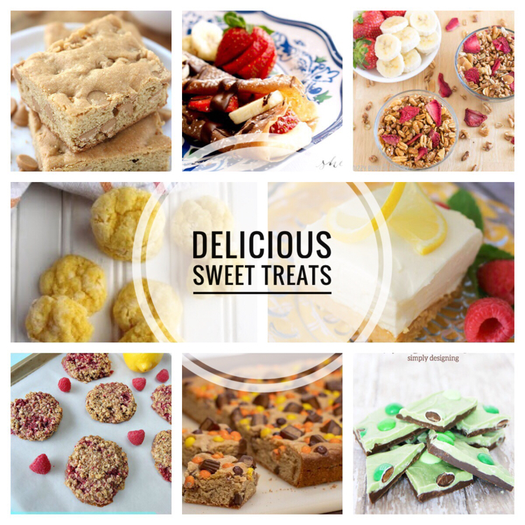 I love this collection of recipes for incredibly delicious sweet treats! Brownies, lemon cheesecake bars, lemon butter cookies, mint chocolate bark, chocolate crepes, lemon raspberry cookies, blondies, Mardi Gras King Cake and strawberry granola