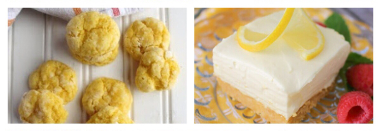 I love these lemon bar and lemon cookies recipes