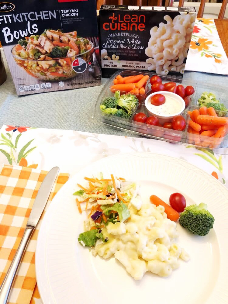 LEAN CUISINE® Vermont White Cheddar Mac & Cheese is delicious and contains organic ingredients