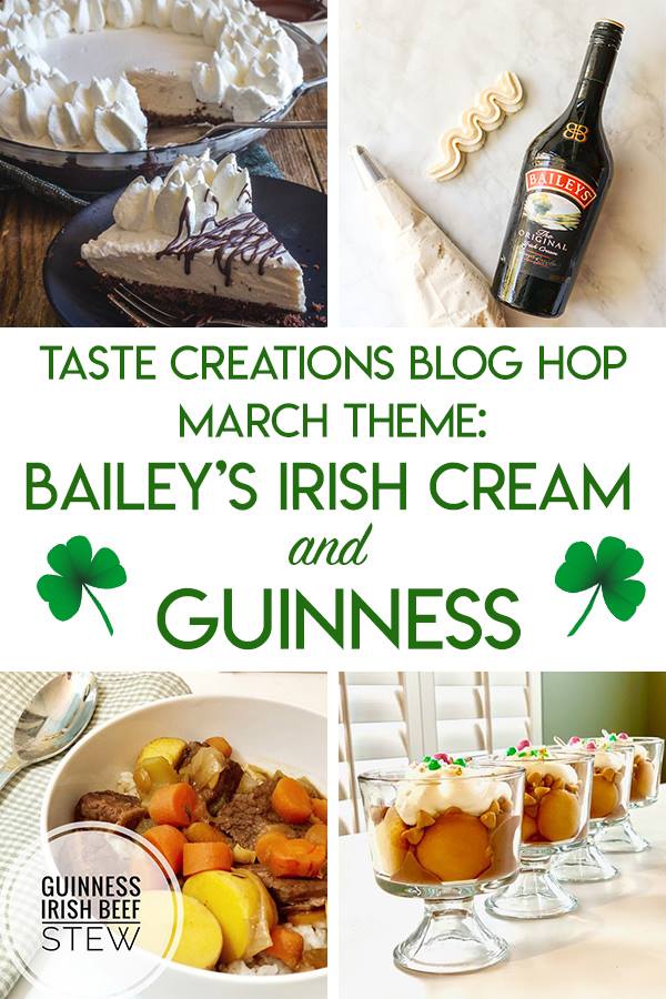 Irish recipes for St. Patrick's Day with Guinness beer and Baileys whiskey