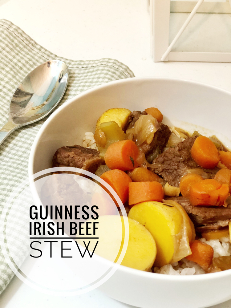 This Guinness Irish Beef Stew is easy to put together and is so delicious! The beer flavors and tenderizes the beef for a melt in your mouth beef stew. It can be made in a slow cooker or on the stove.