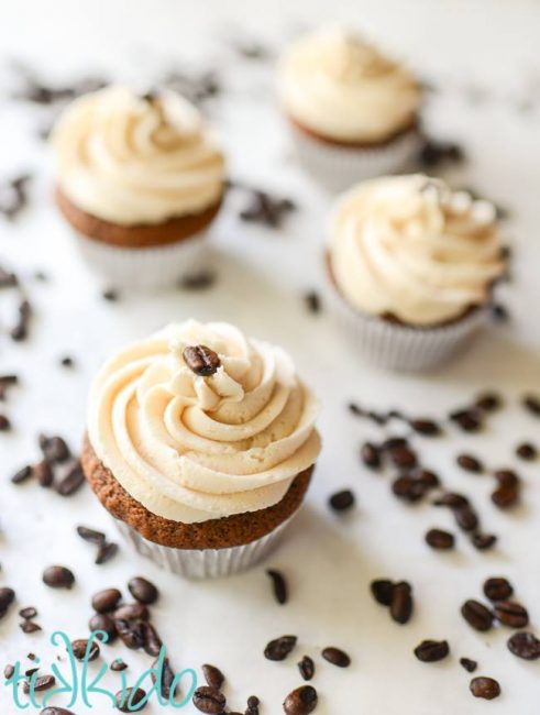 Irish coffee cupcakes with Baileys icing