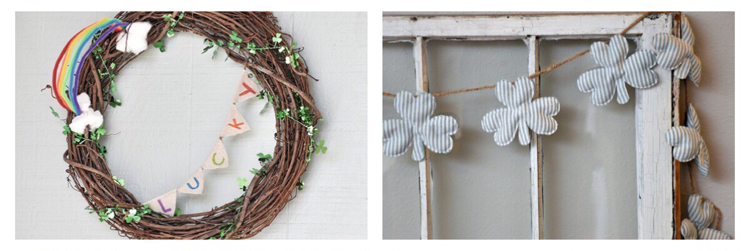 DIY St. Patrick's Day wreath and banner