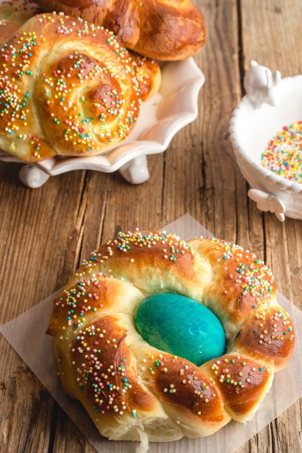 Italian Easter brioche bread by An Italian in My Kitchen