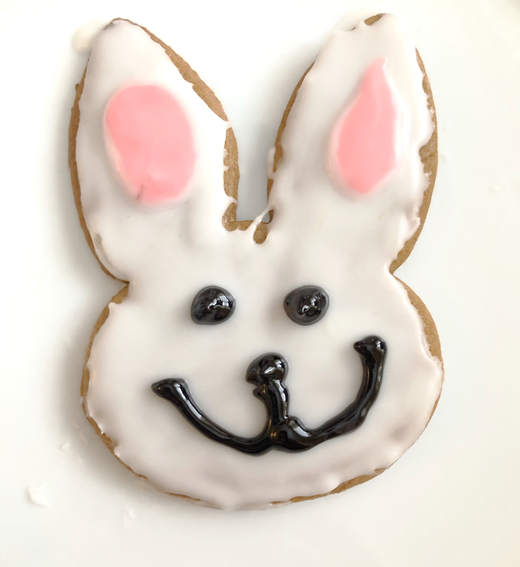 white bunny Easter gingerbread cookies