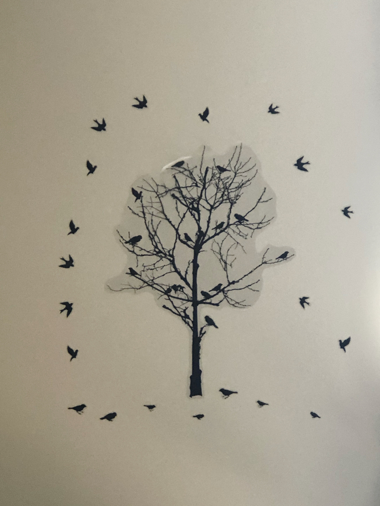 birds and tree wall art and mural