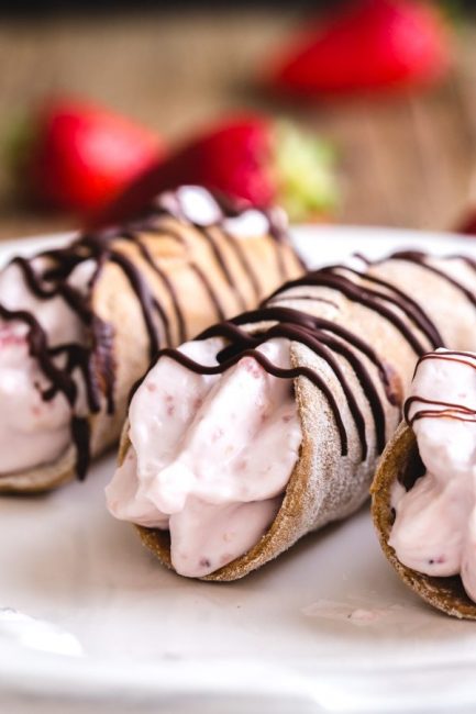 I love this recipe for homemade strawberry cannoli!