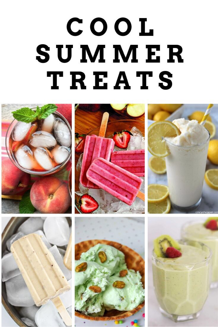 6 delicious cool summer treats recipes -- ice cream, popsicles, smoothies and iced tea.