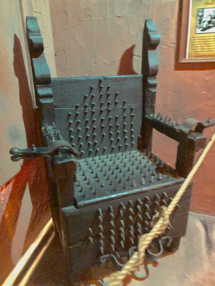 The torture museum at Medieval Times features replicas of torture implement founds in most European castles during the medieval ages.