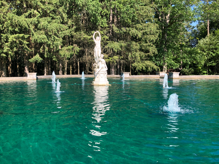 A reflecting pool at Yaddo Gardens in Saratoga Springs, NY