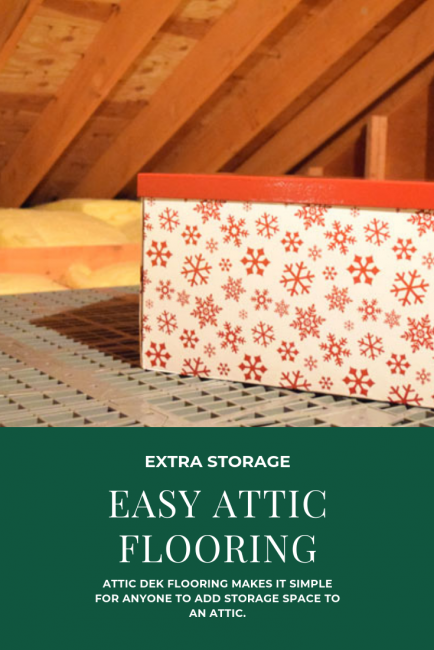 Attic Dek panels make it super easy to add flooring to an attic and gain storage space in your home.