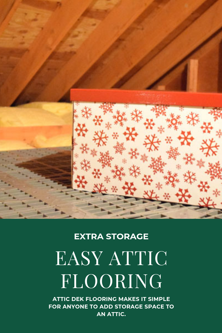 Attic Dek panels make it super easy to add flooring to an attic and gain storage space in your home.