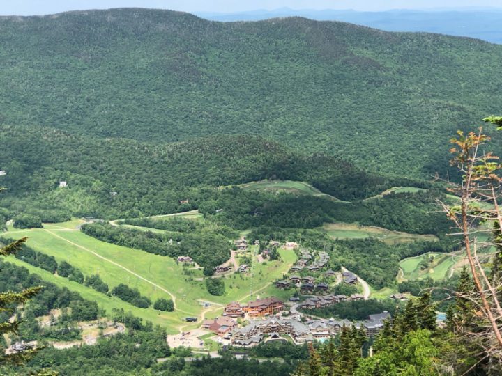 Valley view in Stowe, Vermont, looking down from Mt. Mansfield