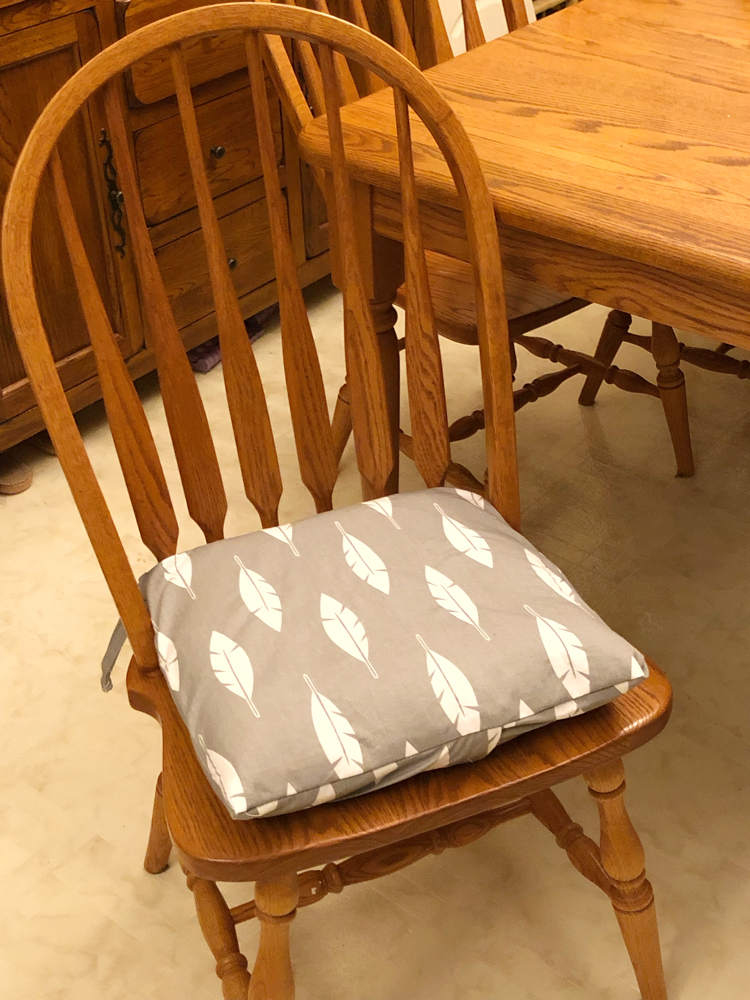DIY envelope covers for kitchen chair cushions
