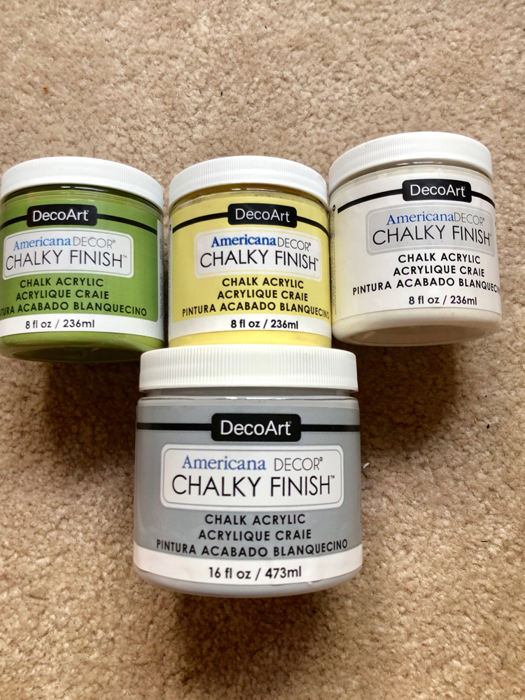 Decoart chalky finish paint is great for all sorts of projects