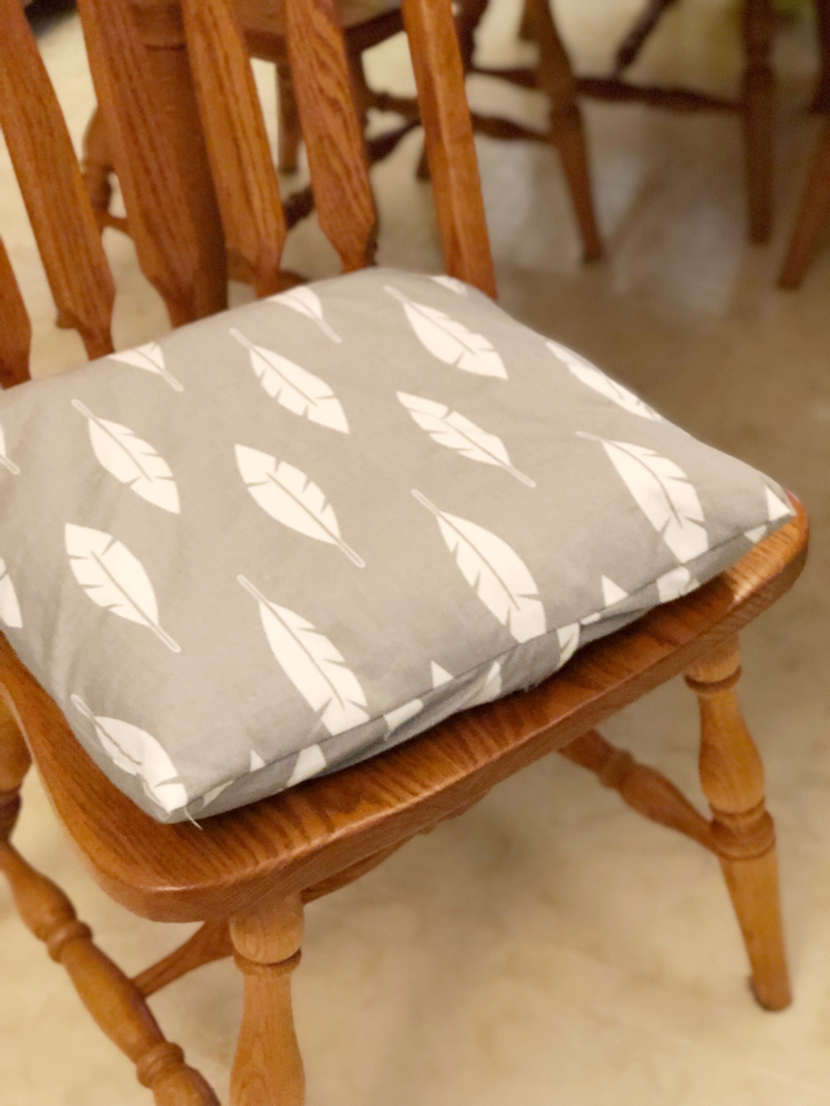 DIY envelope covers for kitchen chair cushions