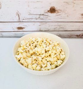 Check out this easy kettle corn recipe made with air popped popcorn