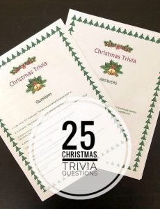 These 25 Christmas trivia questions are fun for your holiday party or get-together.