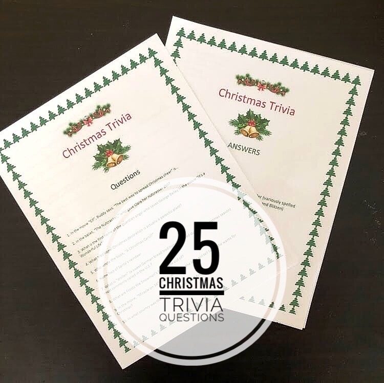 Christmas Multiple Choice Trivia Family Party Game | Christmas Printable  Games | Christmas Adult Kids Party Games