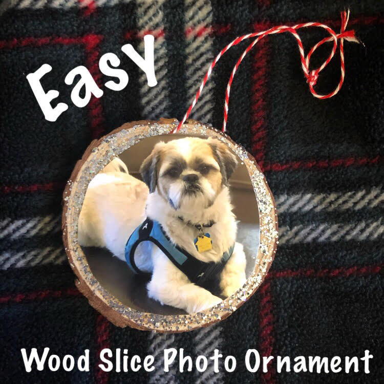 Easy wood slice photo ornaments