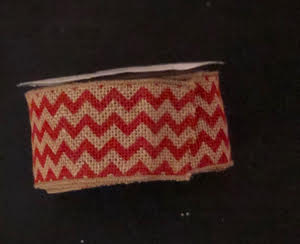 Red chevron wired burlap ribbon from burlapfabric.com