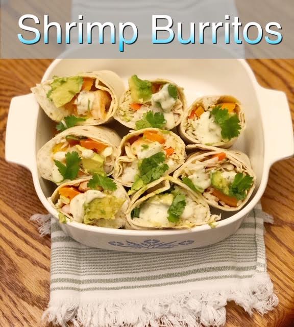 These shrimp burritos are a great potluck dish.