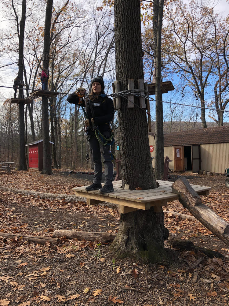 Our guide at the TreEscape Aerial Adventure Course at Mountain Creek taught us everything we needed to know to safely tackle the obstacles and zip lines.