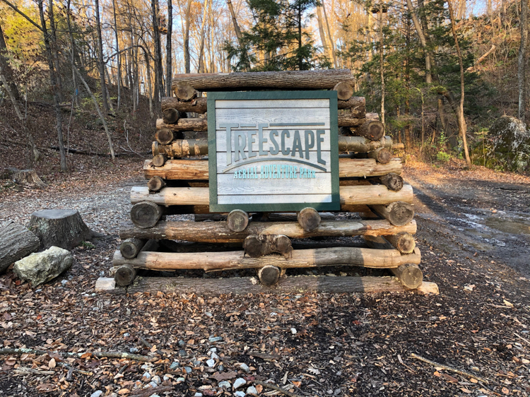 The TreEscape Aerial Adventure Course in Sussex County, NJ, offers a challenging ropes course full of obstacles and ziplines.