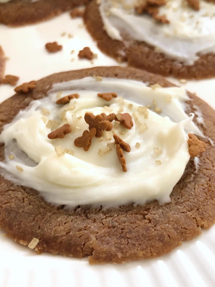 I love this recipe for delicious iced gingerbread cookies!