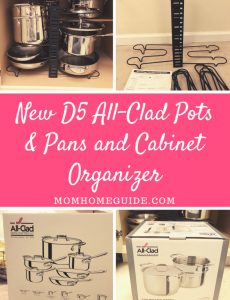 10 piece All-Clad cabinet pots and pans organizer