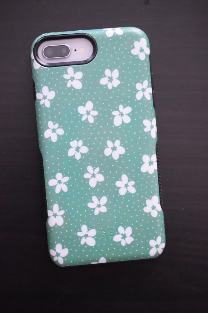 The Flower My World | Jade Green Flower iPhone case from GetCasely.com provides protection from drops, cracks and breakage.