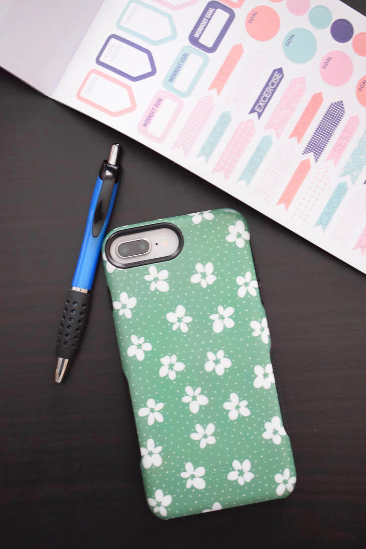 The Flower My World | Jade Green Flower iPhone case from GetCasely.com provides protection from drops, cracks and breakage.