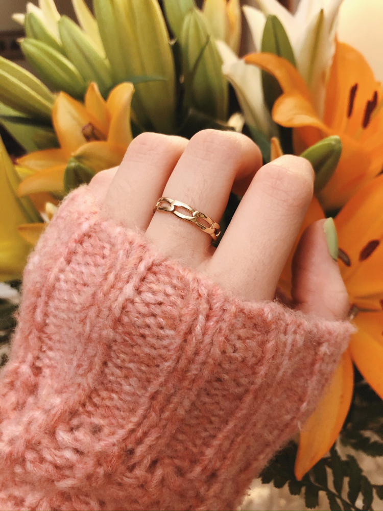 This gorgeous gold ring from AuRate is made with recycled gold and is eco friendly.