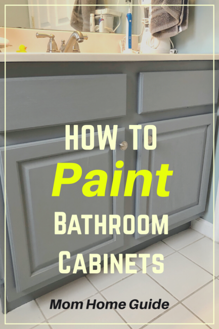 Painted Bathroom Vanity - One Room Challenge Week 3 - momhomeguide.com