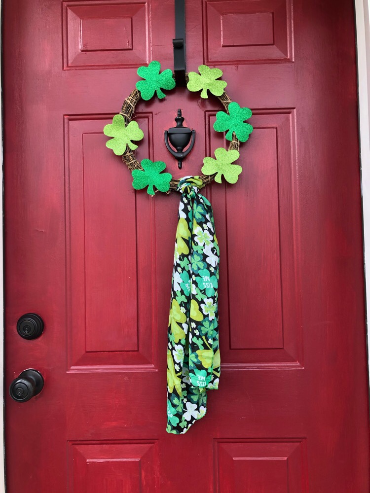 Dollar store St. Patrick’s Day wreath