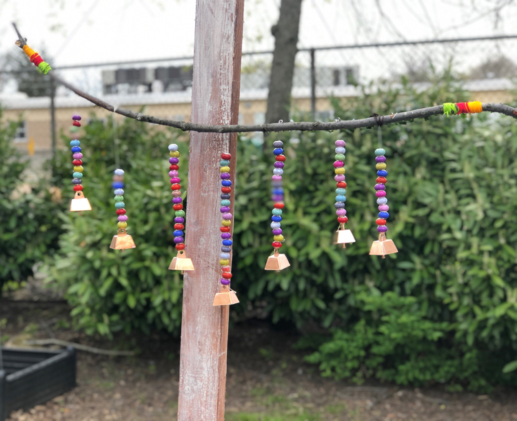 This beaded DIY wind chime is easy to make with materials you can find at home