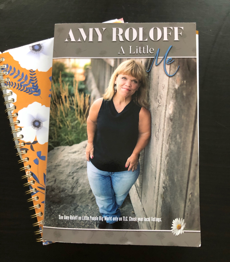 Amy Roloff's new book, A Little Me, and a colorful yellow datebook.