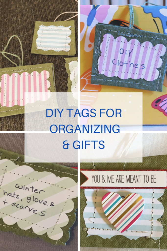 Make these cute DIY gift and organizing tags with Kraft tex paper fabric.