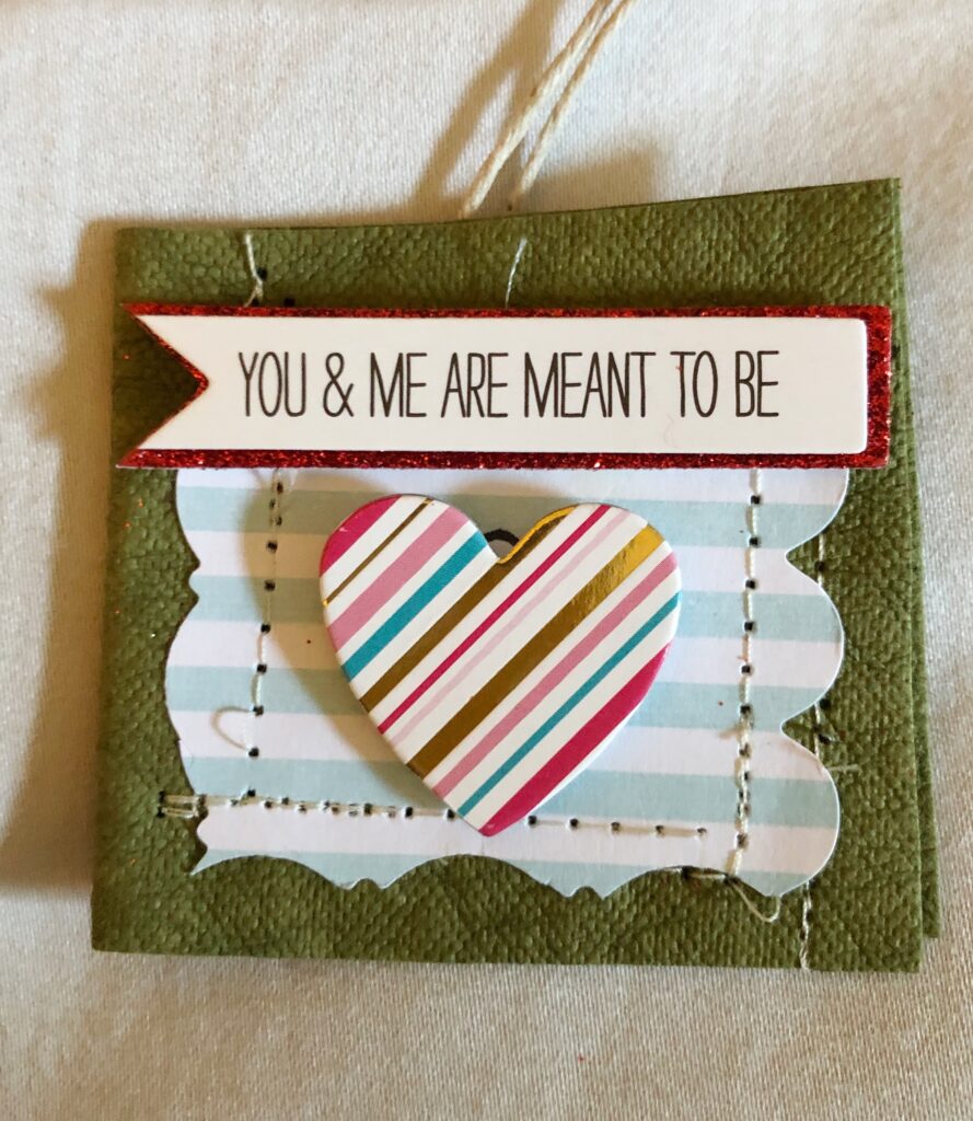 DIY anniversary gift tag