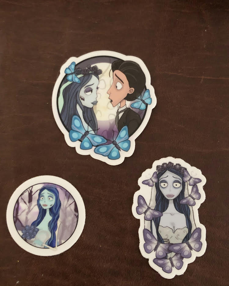 vinyl Corpse Bride stickers