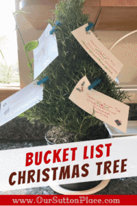 bucket list Christmas tree