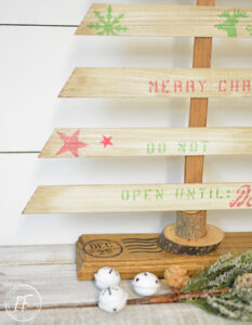 DIY wooden tabletop Christmas tree