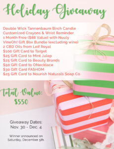 holiday giveaway bundle with target gift card