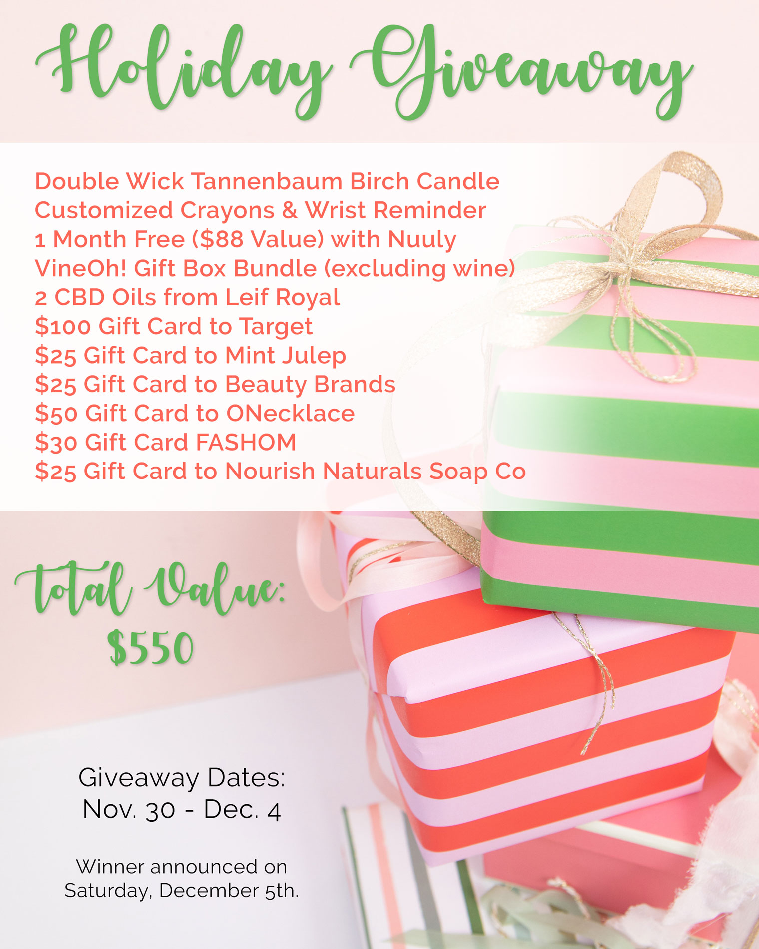 Holiday Giveaway Bundle with 100 Target Gift Card