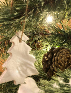 Christmas tree salt dough ornament