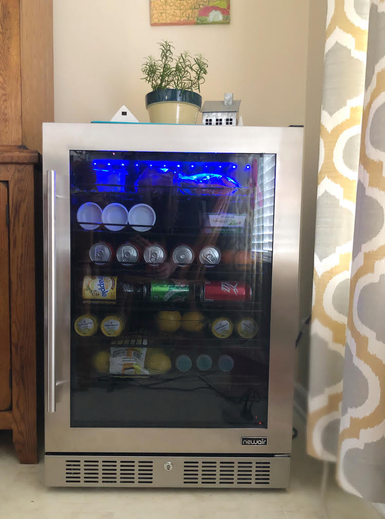 modern 224 can NewAir LED beverage fridge